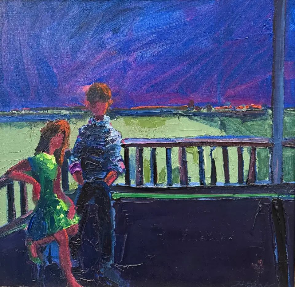 Henrietta Berk, Balcony, oil on canvas