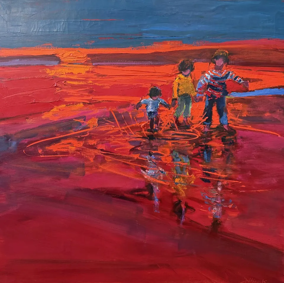 Henrietta Berk, Beach, oil on canvas