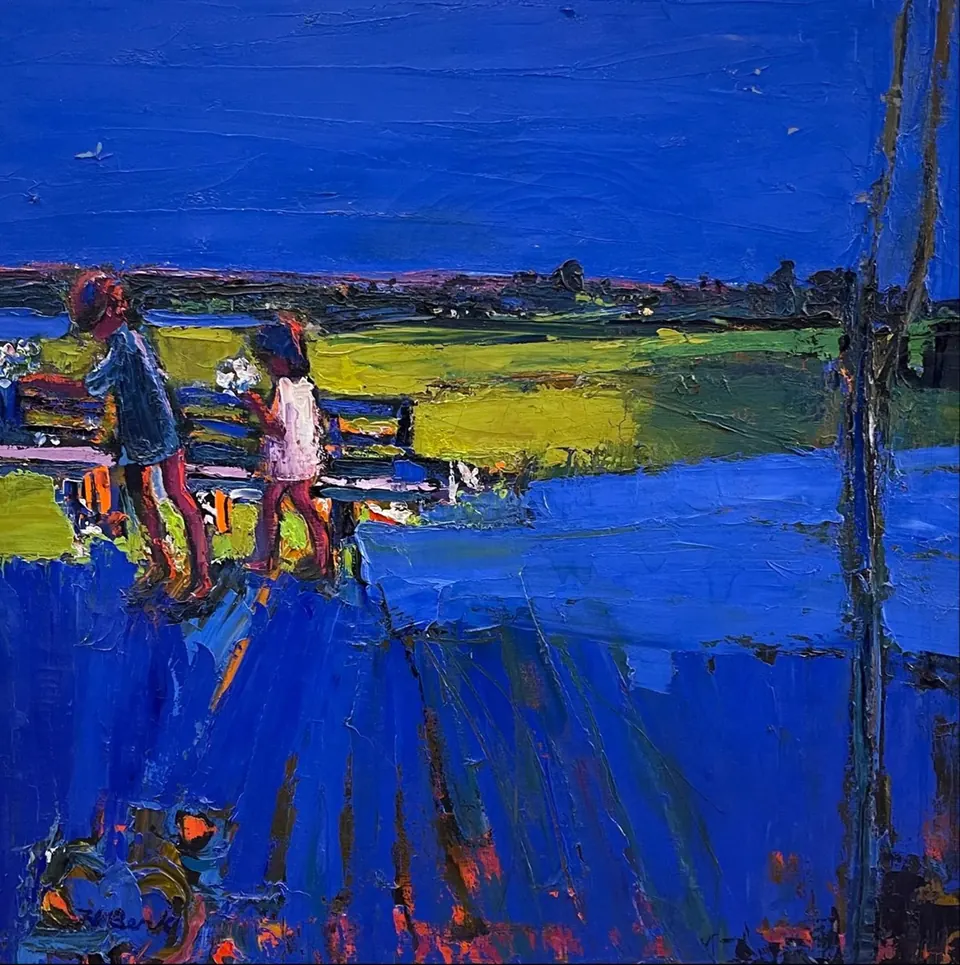 Henrietta Berk, Children at Play, oil on canvas