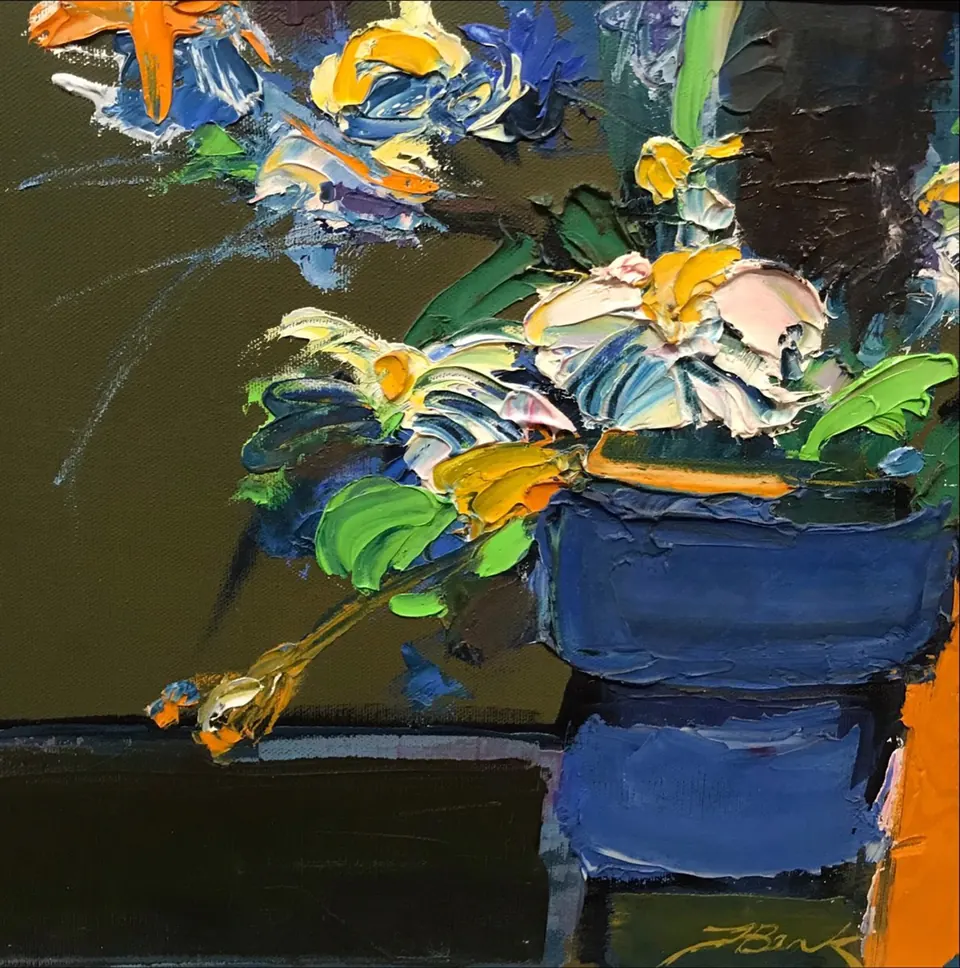 Henrietta Berk, Floral Bouquet, oil on canvas