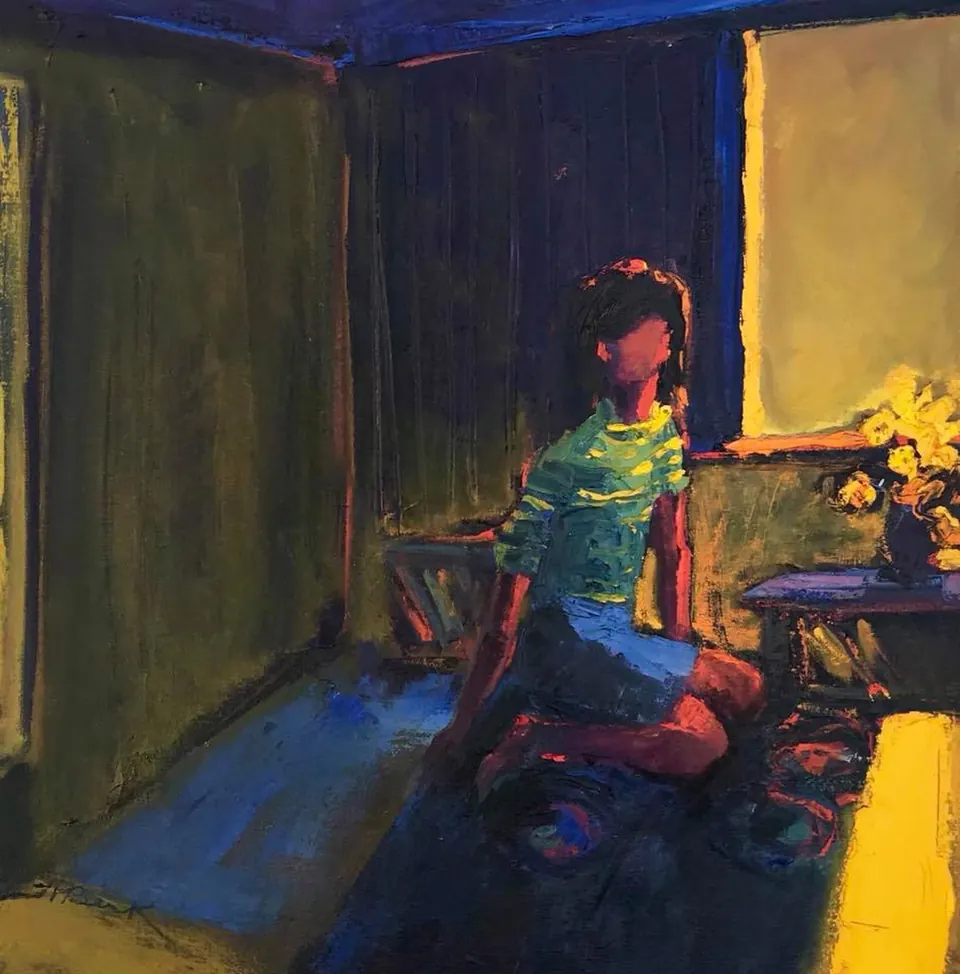 Henrietta Berk, Interior, oil on canvas