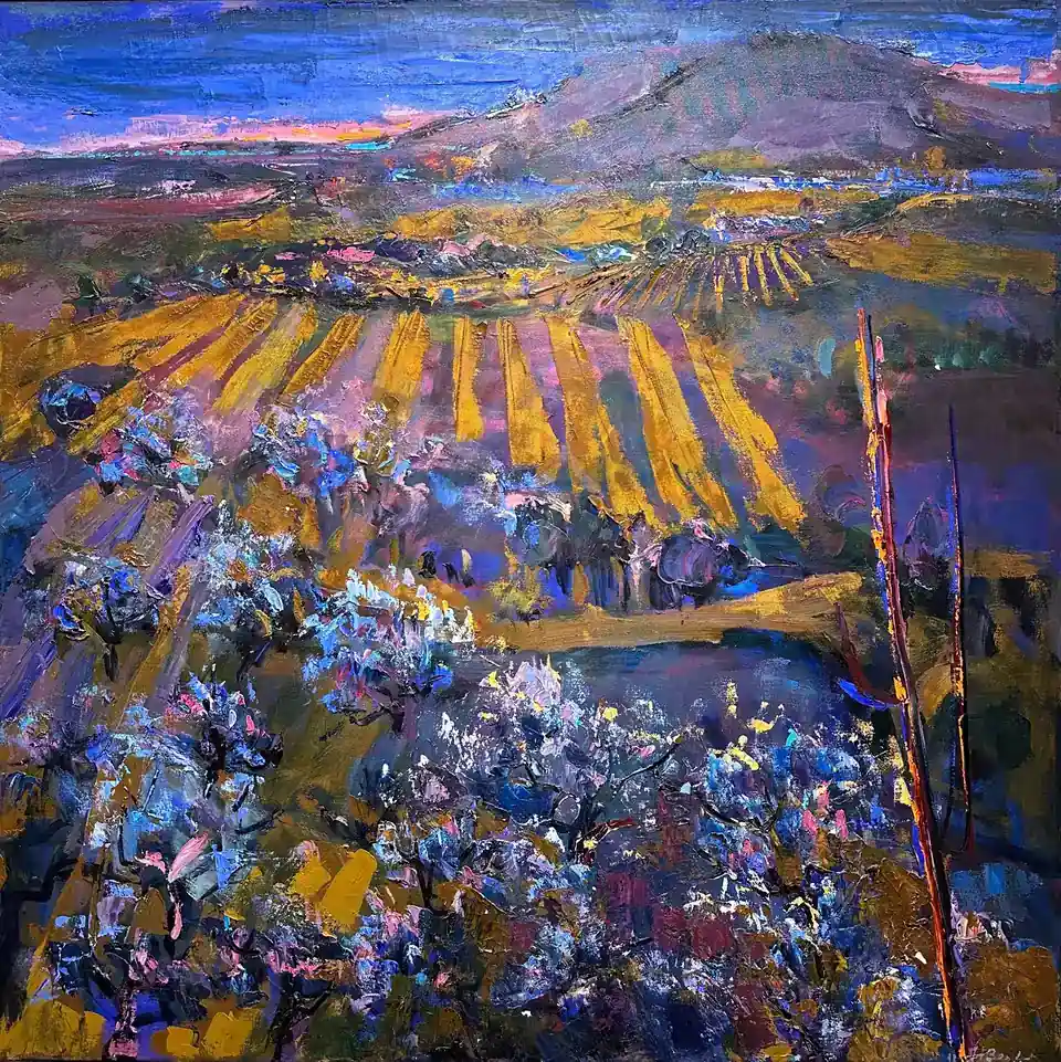 Henrietta Berk, Mount Diablo, c. 1965, oil on canvas