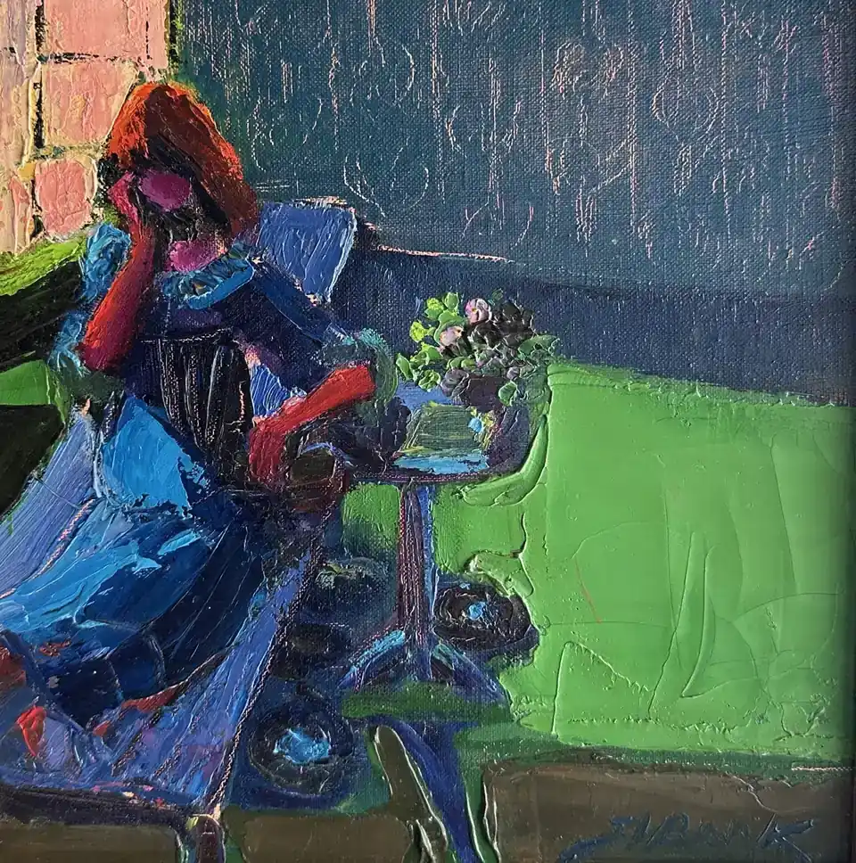 Henrietta Berk, Not Linen, oil on canvas
