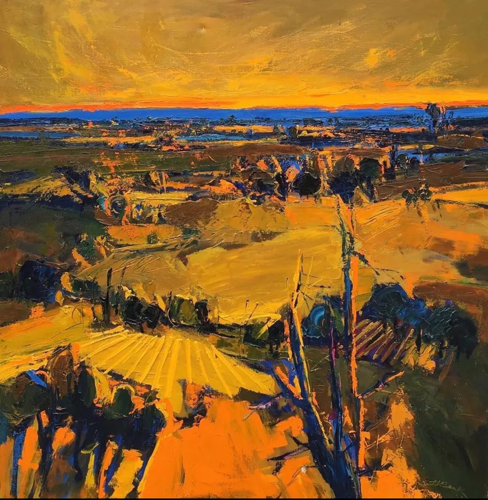 Henrietta Berk, The Valley, Vacaville, oil on canvas