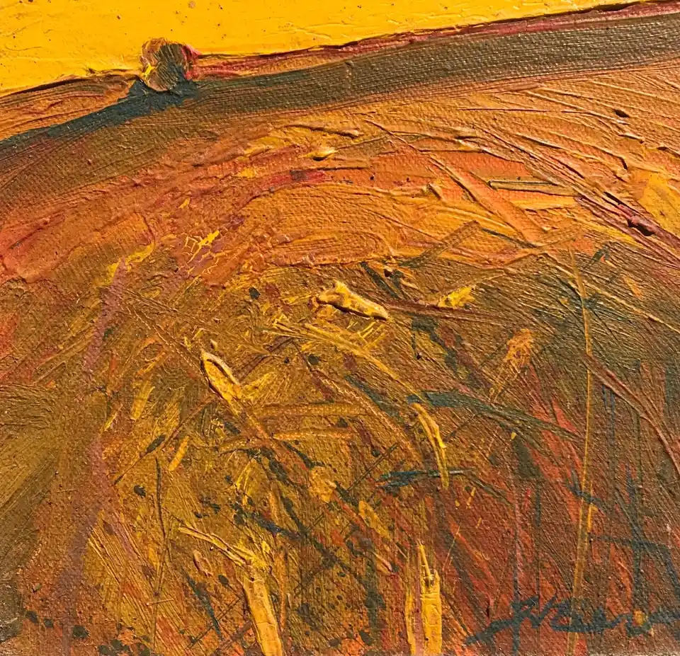 Henrietta Berk, Wheat Field, oil on canvas